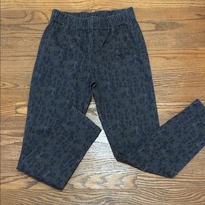 Soft Surroundings Charcoal leopard print pants size small
